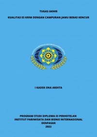 Kualitas Es Krim Dengan Campuran Jamu Beras Kencur